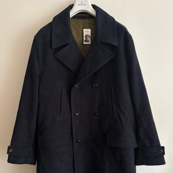 BNWT USD$998 Todd Snyder Double Breasted Moleskin Overcoat- Midnight Navy — XXL - Picture 3 of 16